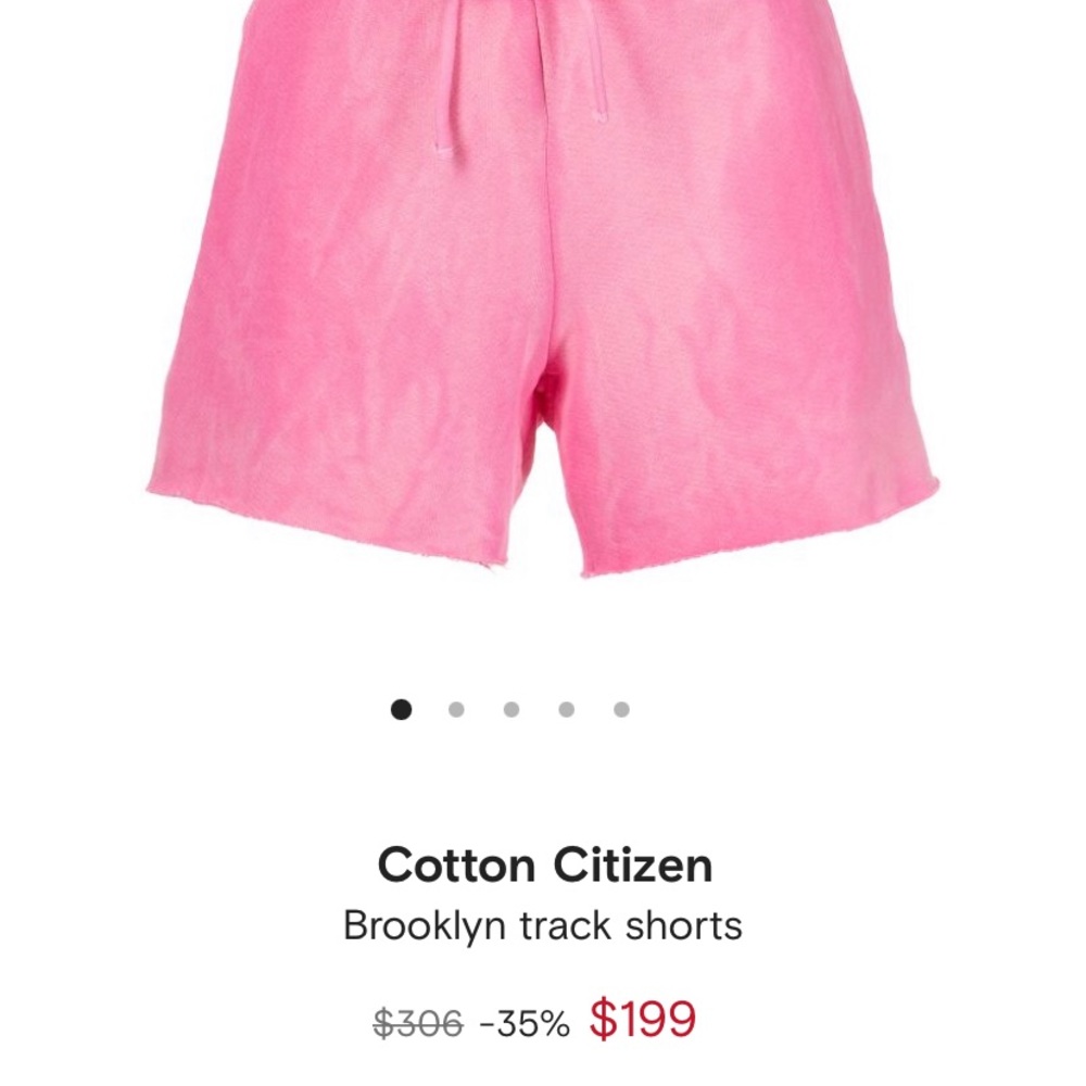 🩷 REVOLVE COTTON CITIZEN Hot Pink Fleece Brooklyn shorts Large 🩷 - Picture 3 of 12